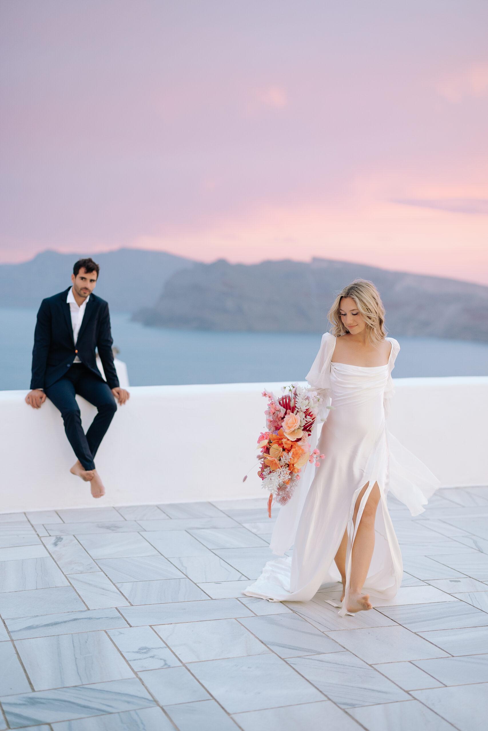 This Couple's Magical Oia Elopement Will Make You Want to Get Married in Santorini